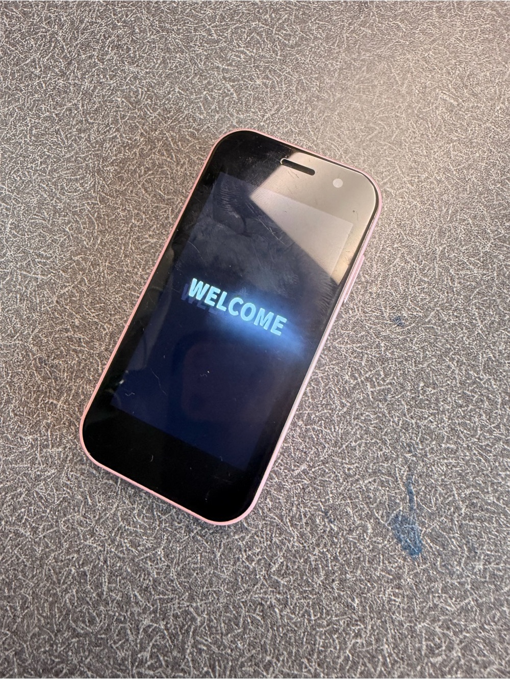 Pink Mini Smartphone - Welcome Screen